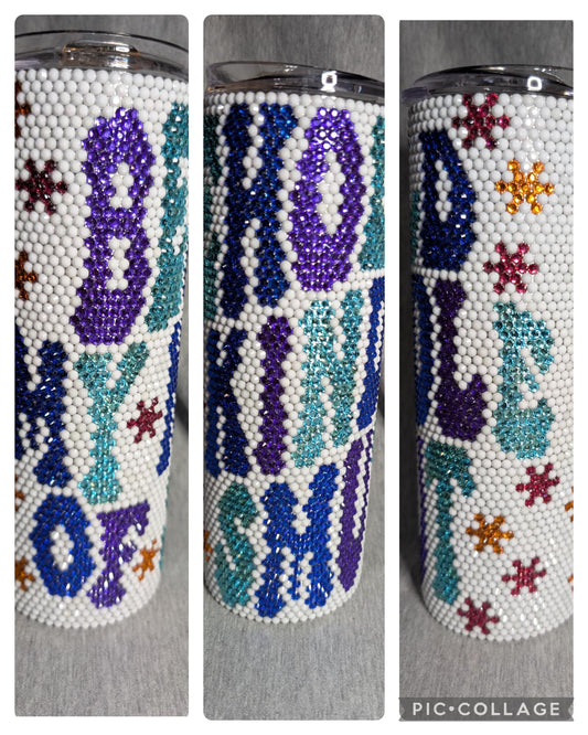 Behold My Kindle of Smut  Rhinestone 20 oz skinny tumbler