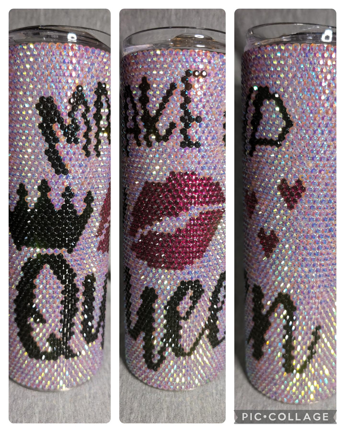 Makeup Queen Rhinestone skinny tumbler 20 oz