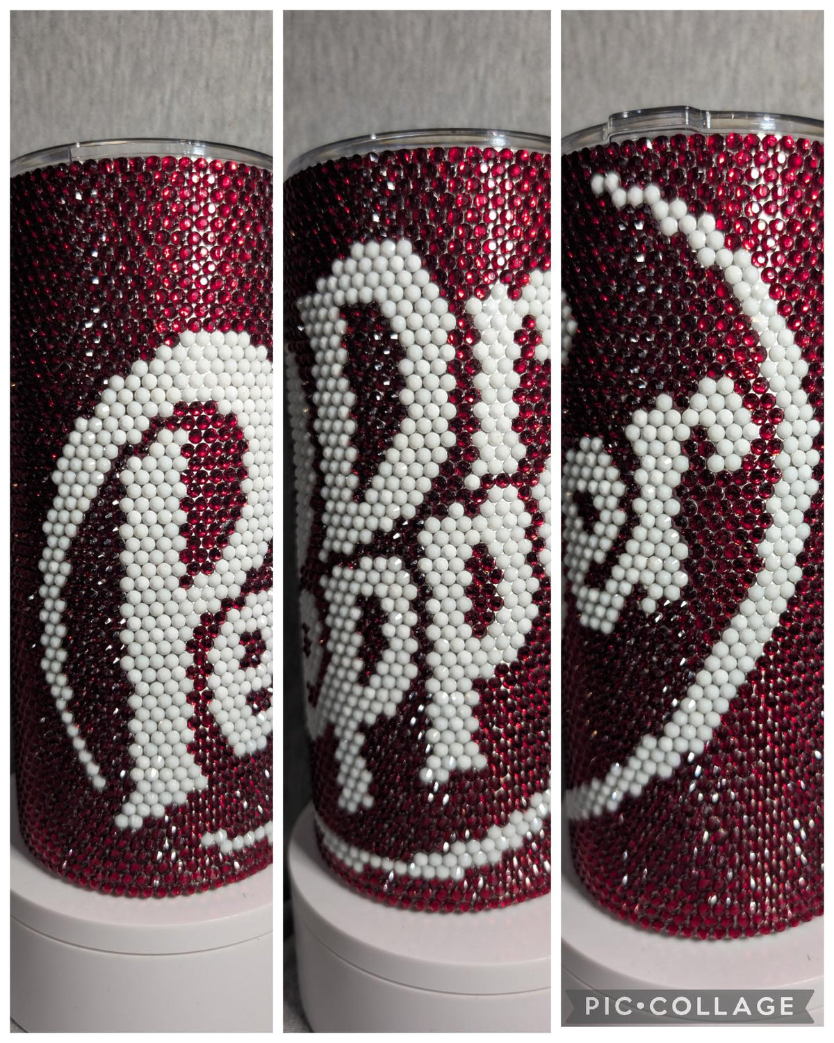 Dr Pepper Soda Rhinestone 20 oz thick tumbler