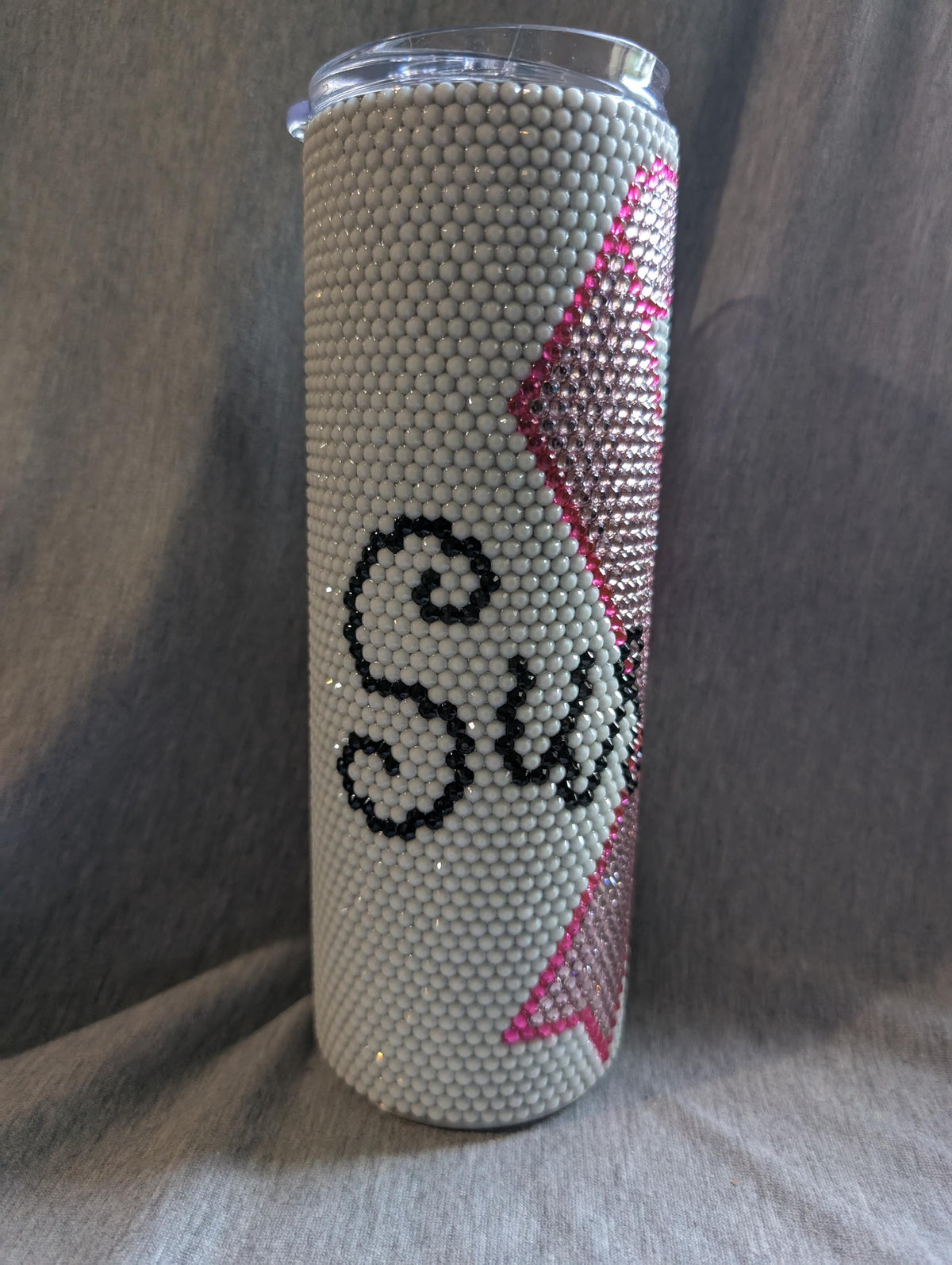 20 oz Cancer Survivor Rhinestone skinny tumbler