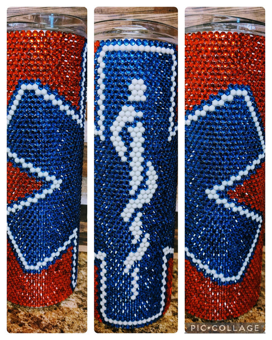 20 oz EMT Rhinestone skinny tumbler