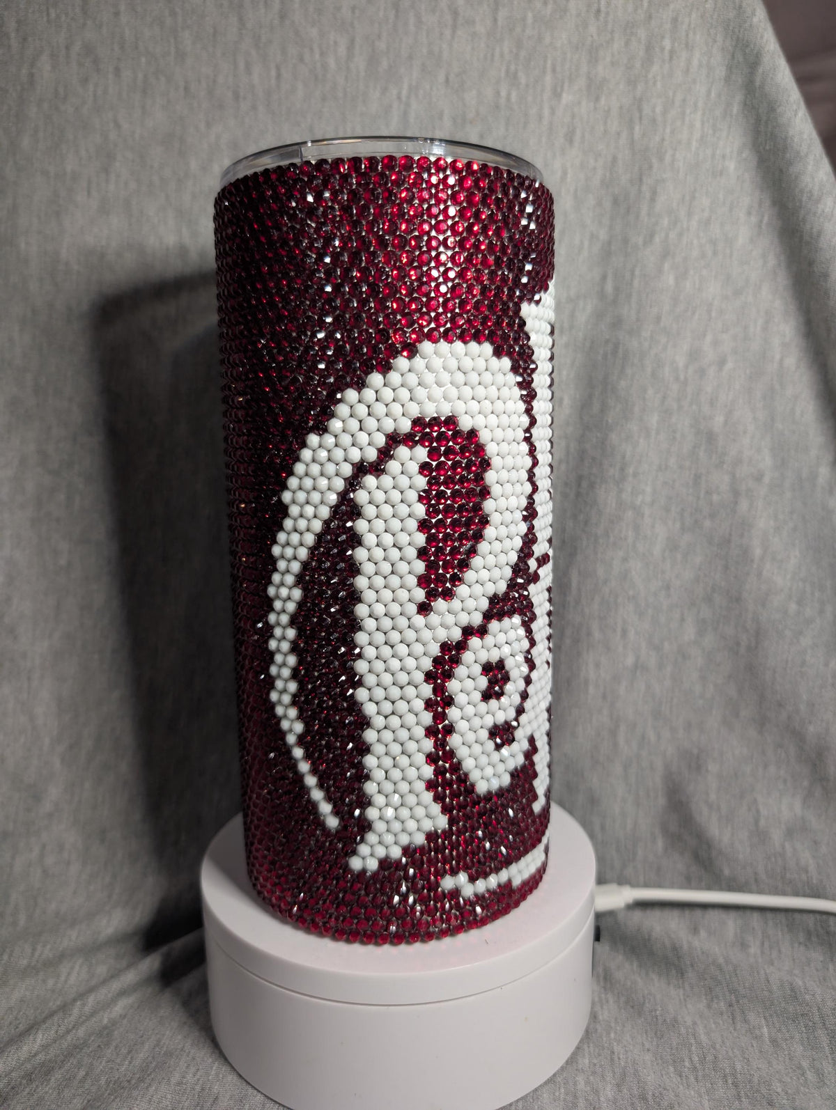 Dr Pepper Soda Rhinestone 20 oz thick tumbler