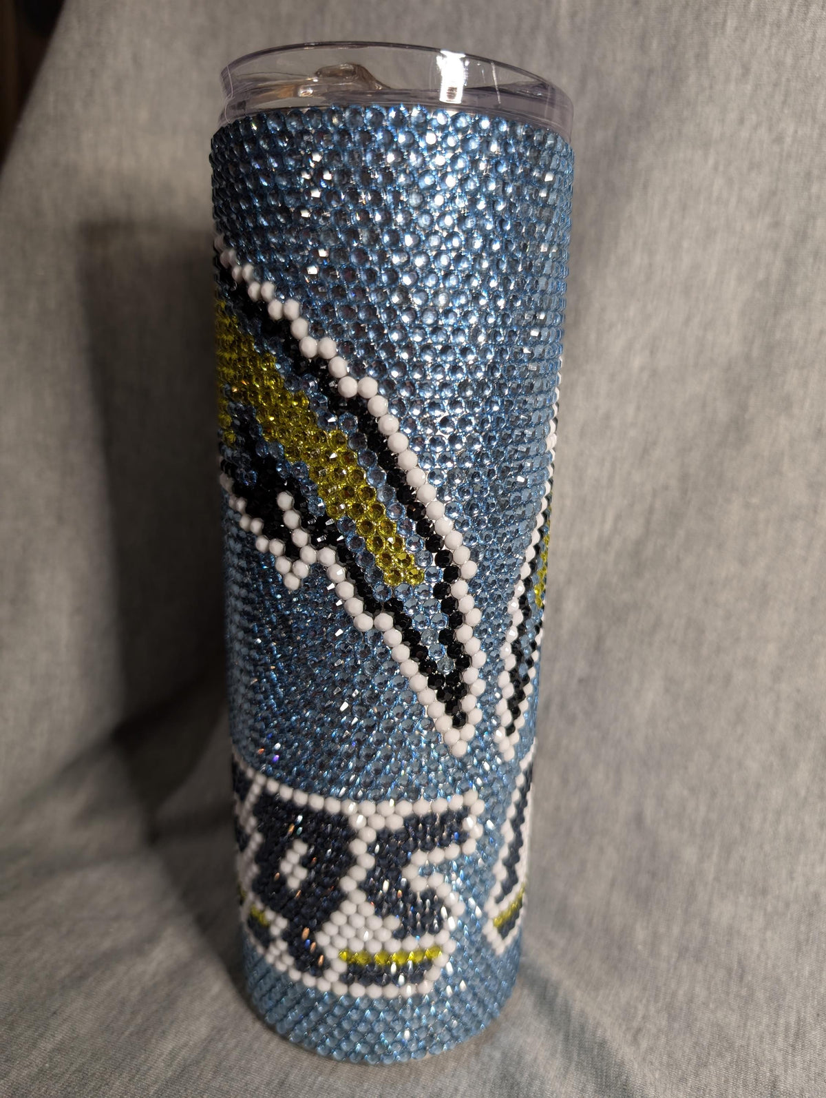 San Diego Football Team Rhinestone 20 oz skinny tumbler