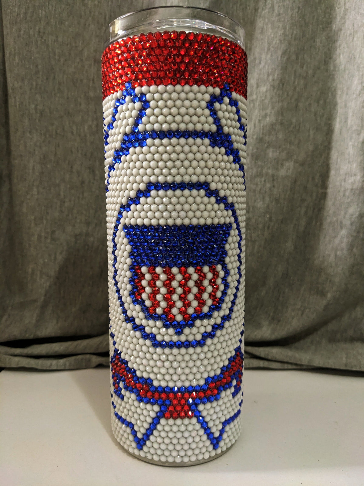 Military Coast Guard Rhinestone 20 oz skinny tumbler