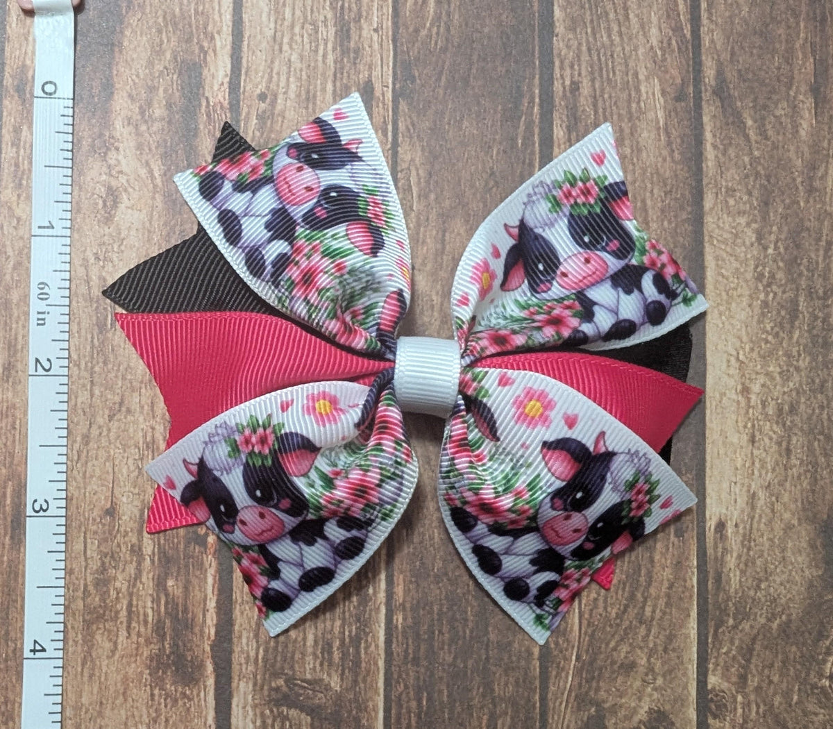 Baby Cow Hair bow