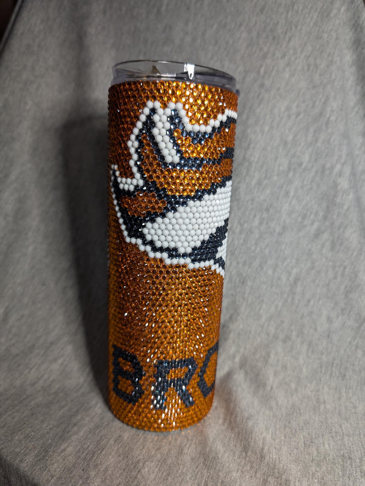 Denver Football Team Rhinestone skinny tumbler
