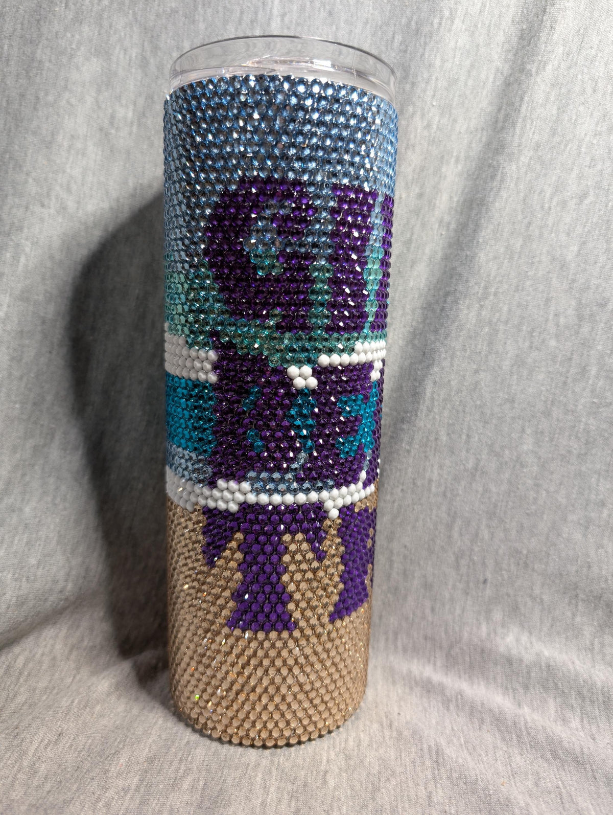 Girls Beach Trip Rhinestone skinny tumbler
