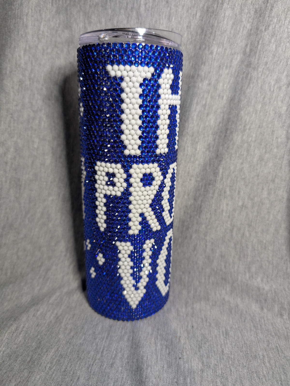 20 oz  This is probably vodka Rhinestone skinny tumbler