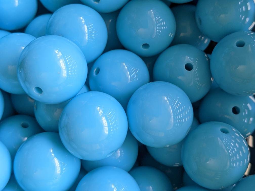 20 mm Solid Color bubblegum beads