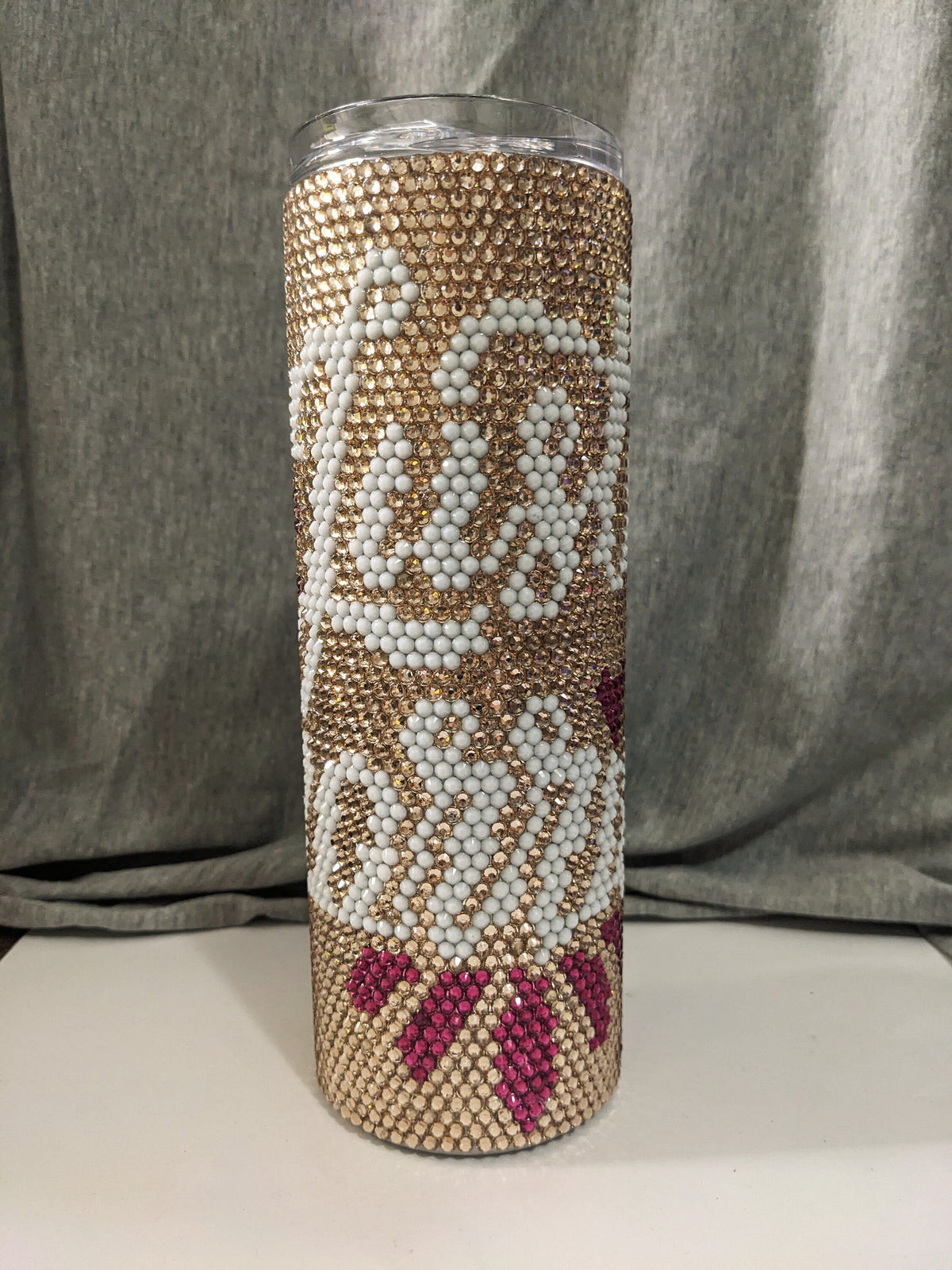 Just Married Rhinestone 20 oz skinny tumbler