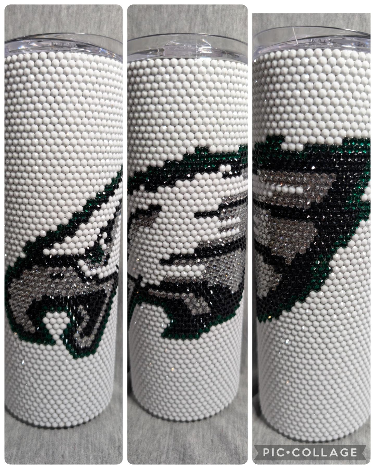 Eagles Football Team Rhinestone 20 oz skinny tumbler