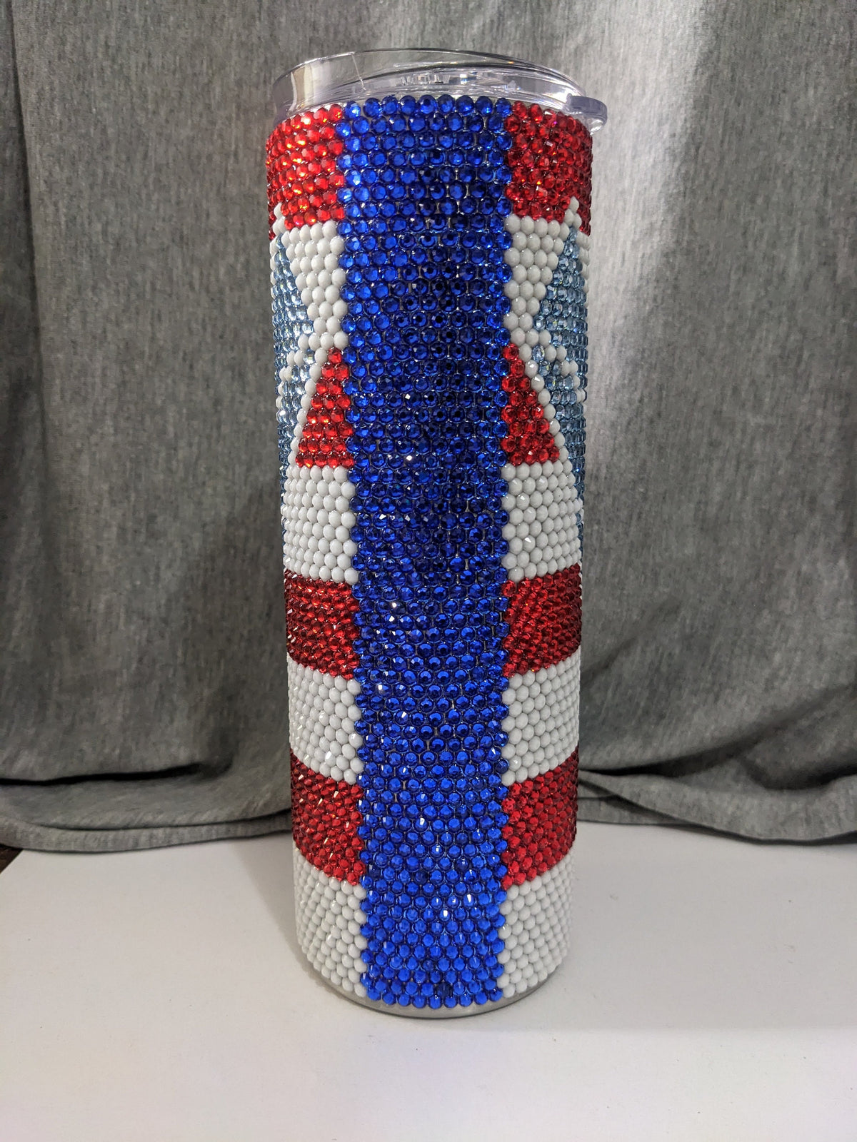 Military Air Force Rhinestone 20 oz skinny tumbler