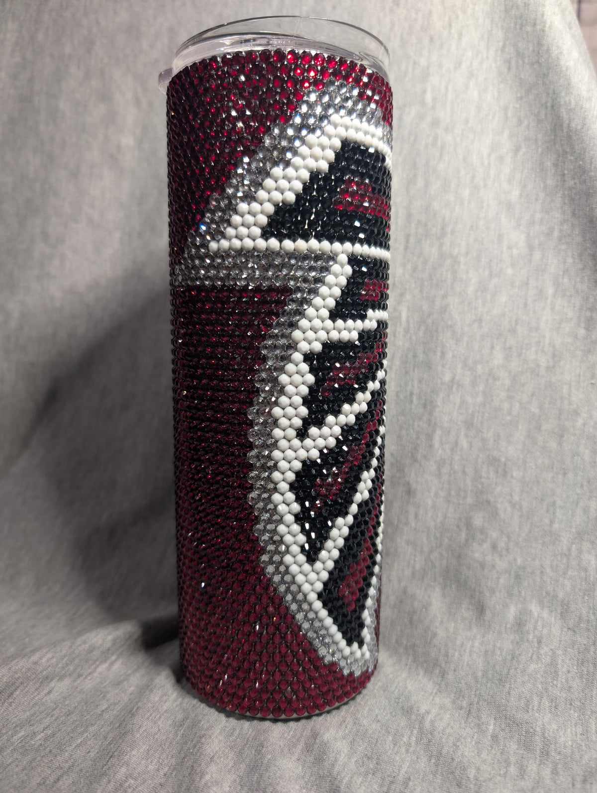 Atlanta Football Team Rhinestone 20 oz skinny tumbler