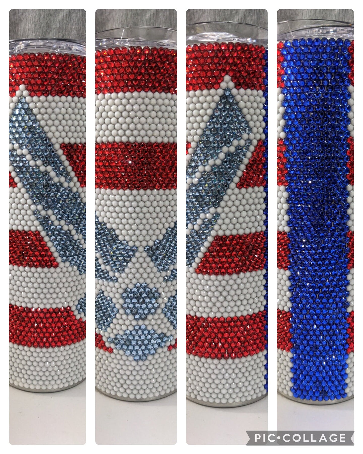 Military Air Force Rhinestone 20 oz skinny tumbler