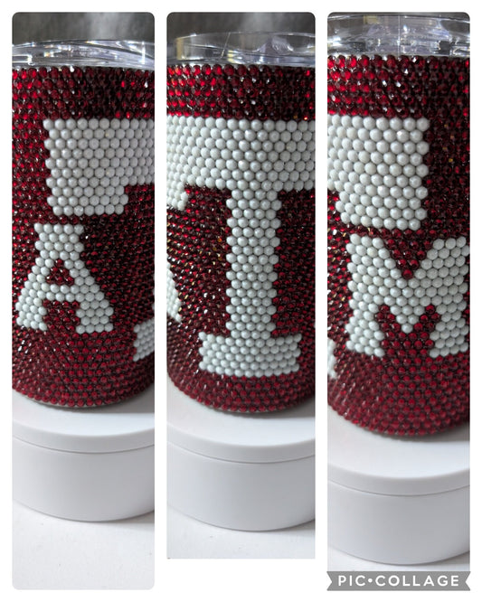 ATM 14oz skinny Rhinestone tumbler