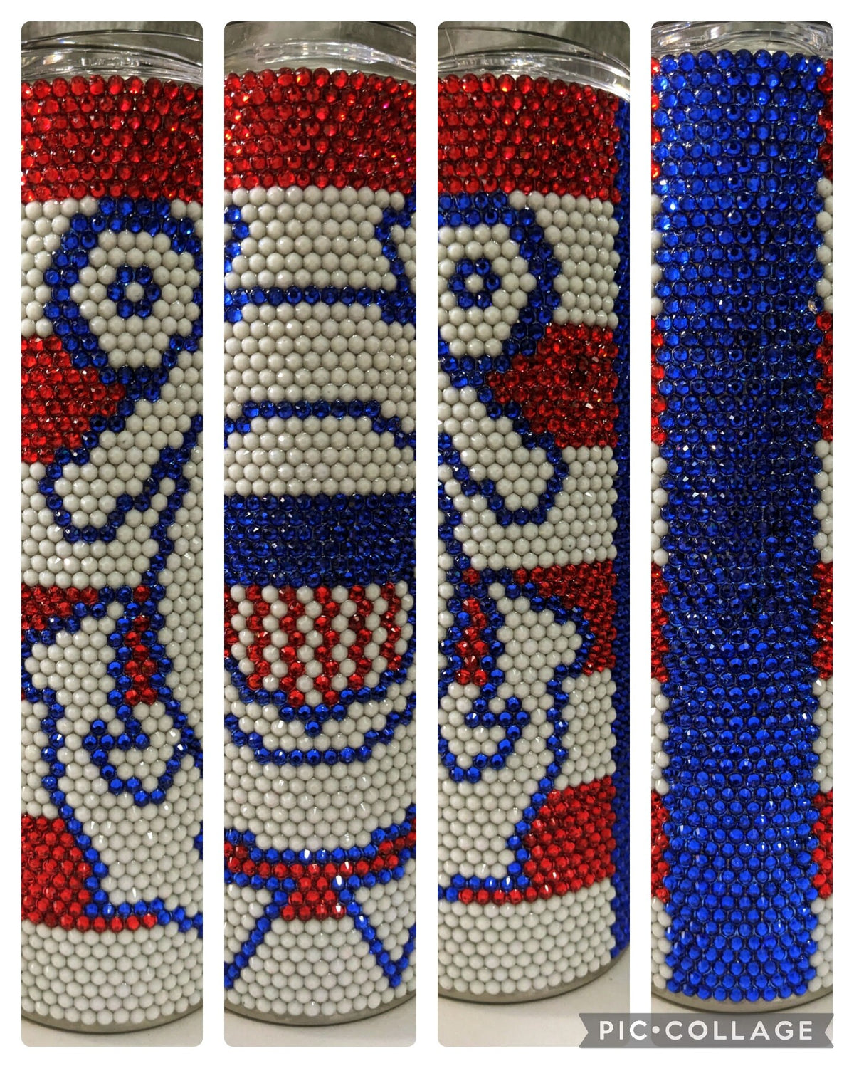 Military Coast Guard Rhinestone 20 oz skinny tumbler