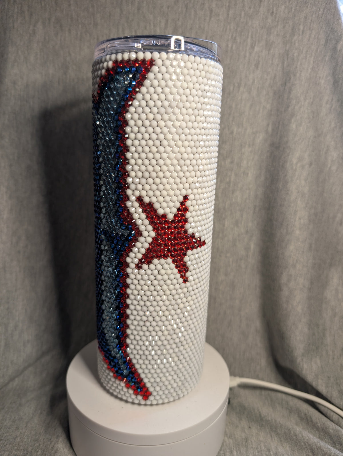 Houston Texans football team (H) Rhinestone skinny tumbler (New design)