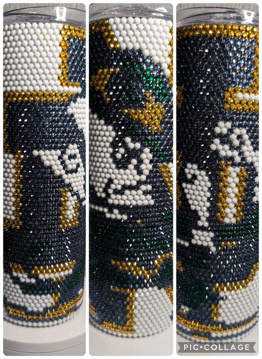 Notre Dame 20 oz rhinestone tumbler