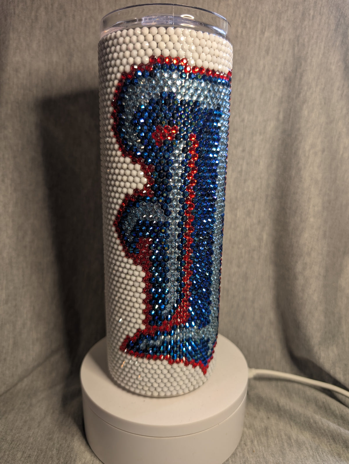 Houston Texans football team (H) Rhinestone skinny tumbler (New design)